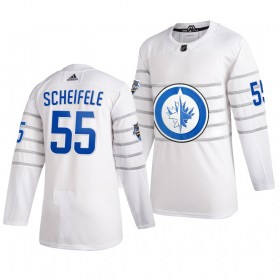 Män NHL Winnipeg Jets Tröjor Mark Scheifele 55 Vit Adidas 2020 All-Star Authentic